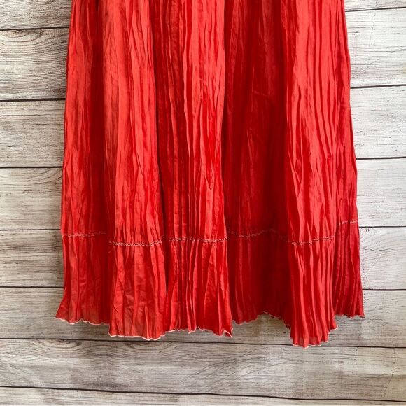 COLDWATER CREEK MIDI SKIRT IN CORAL - Picture 3 of 6